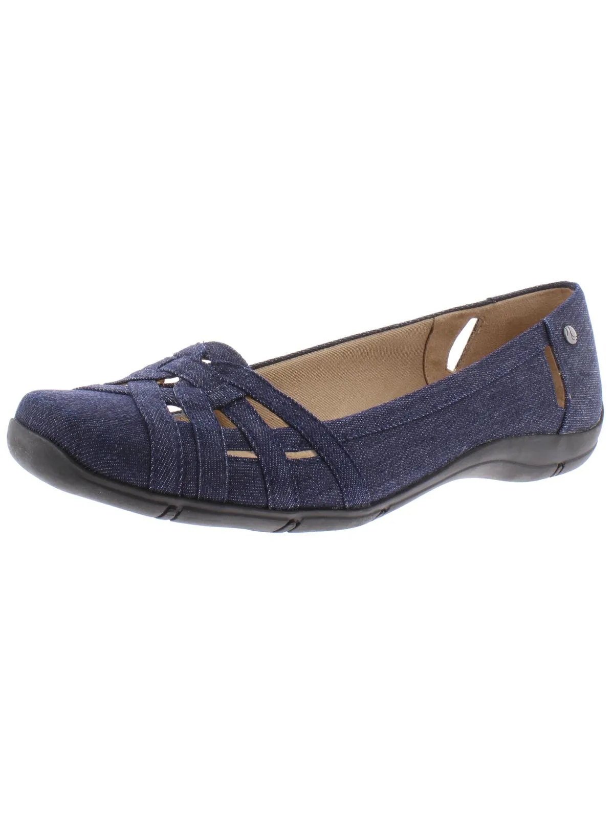 Diverse  Womens Faux Leather Square Toe Flats