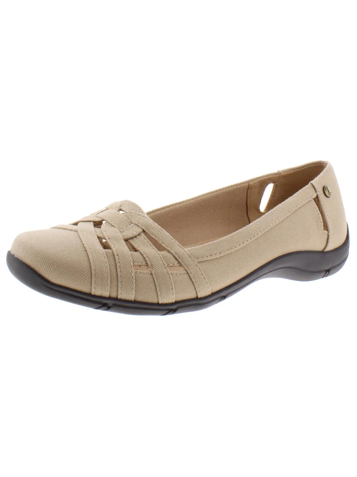 Diverse  Womens Faux Leather Square Toe Flats