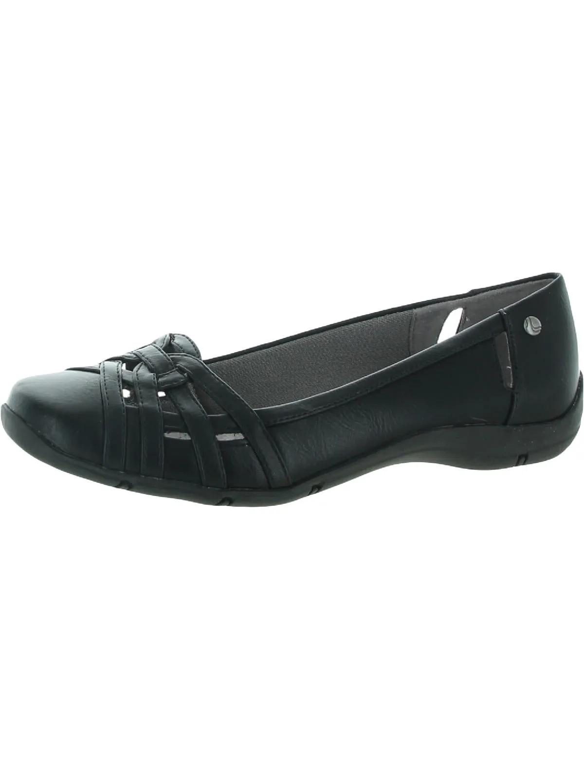 Diverse  Womens Faux Leather Square Toe Flats