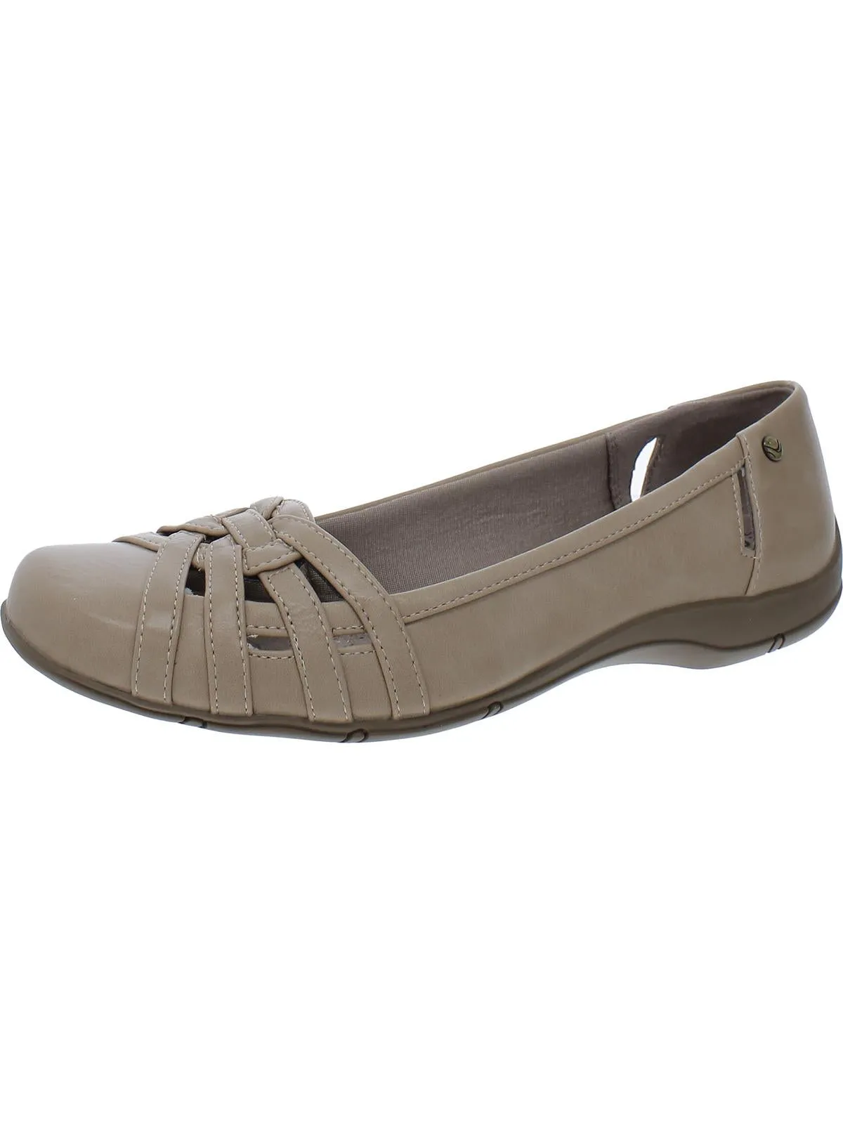 Diverse  Womens Faux Leather Square Toe Flats