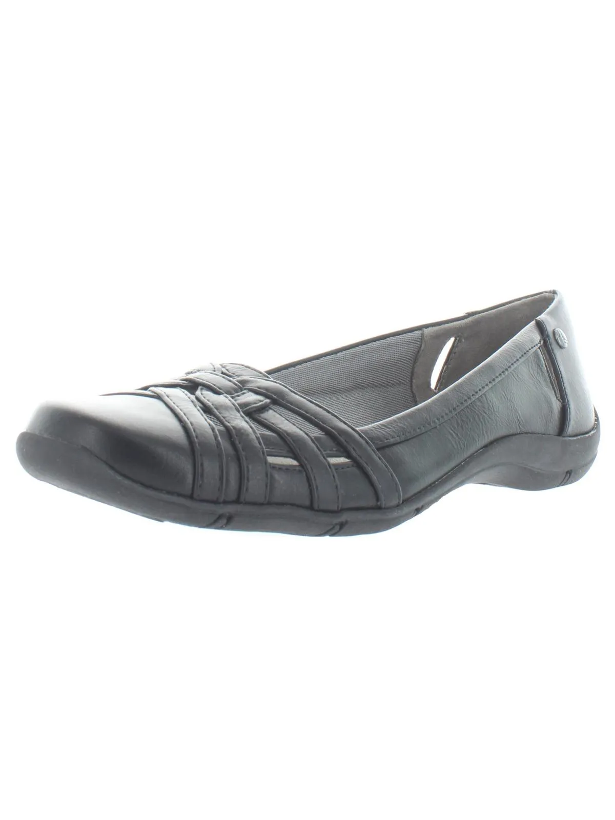 Diverse  Womens Faux Leather Square Toe Flats