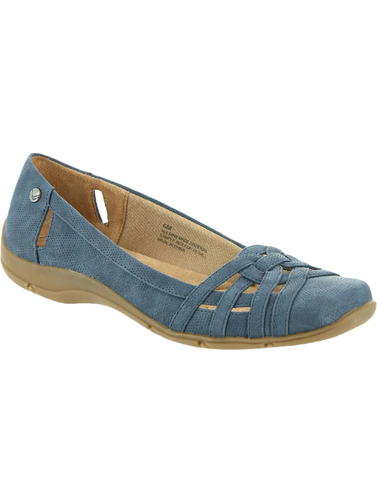 Diverse  Womens Faux Leather Square Toe Flats