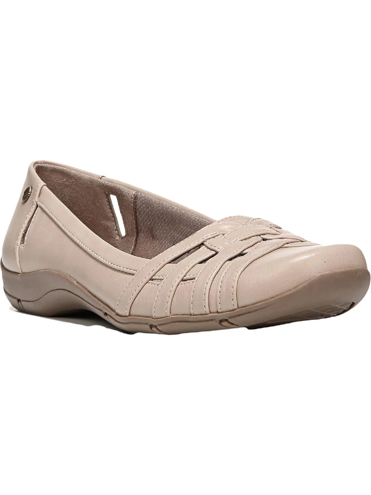 Diverse  Womens Faux Leather Square Toe Flats