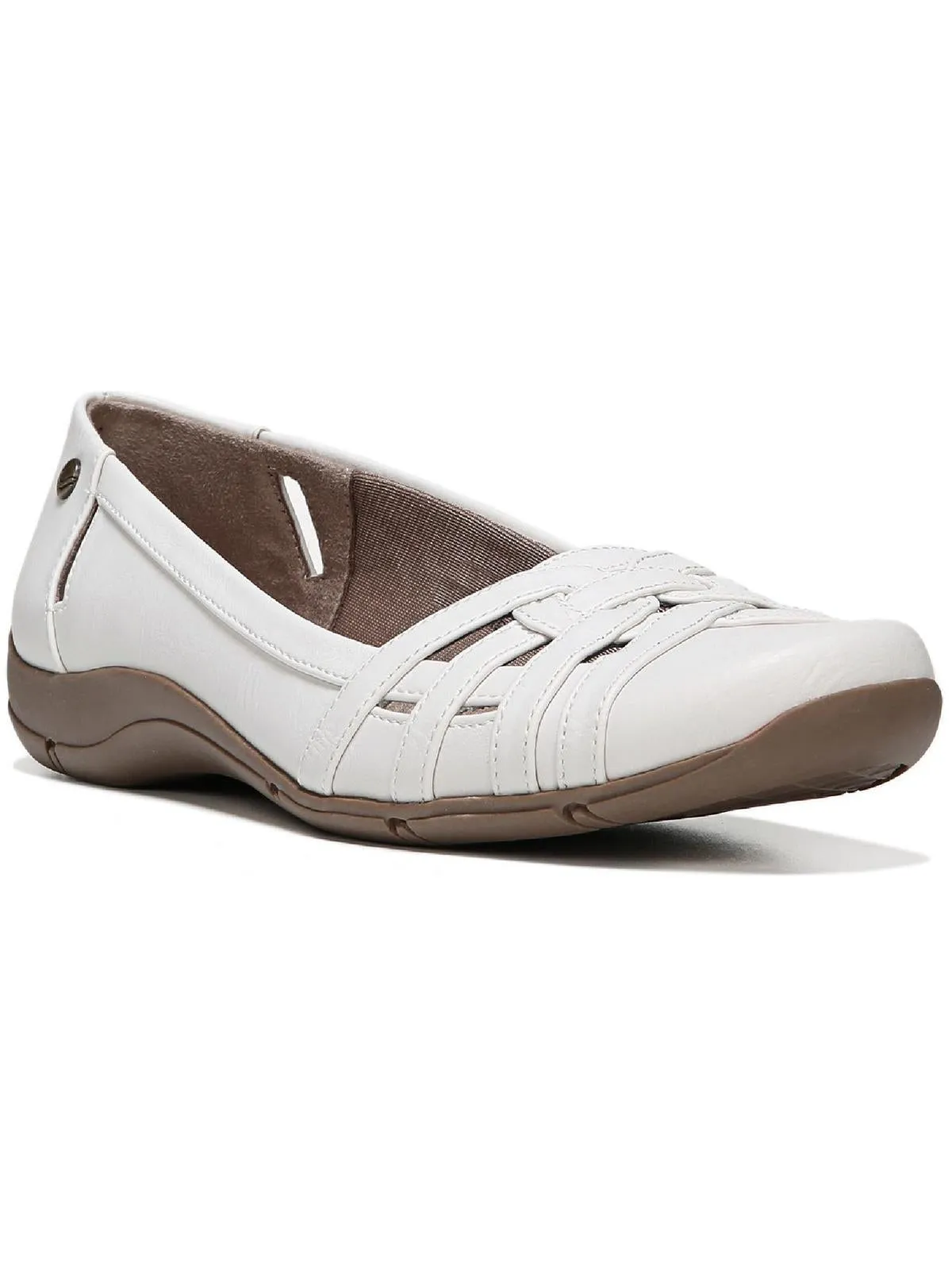 Diverse  Womens Faux Leather Square Toe Flats