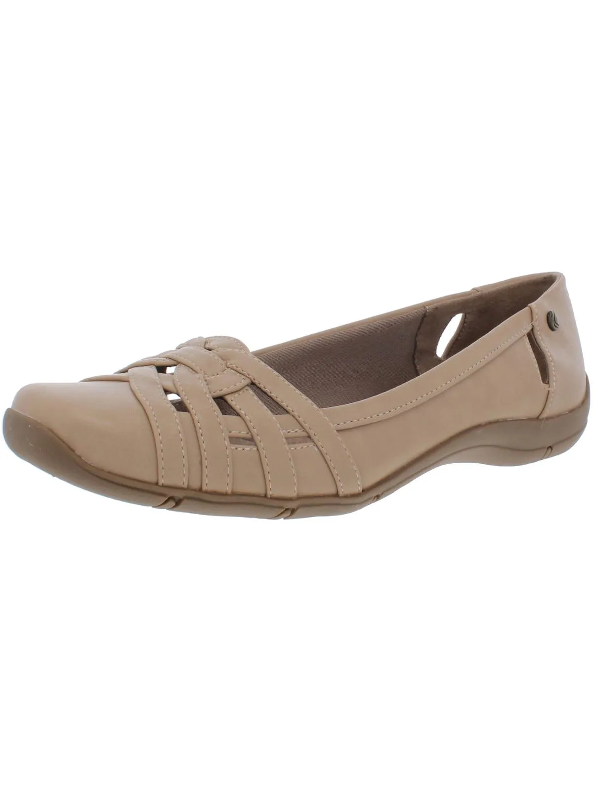 Diverse  Womens Faux Leather Square Toe Flats