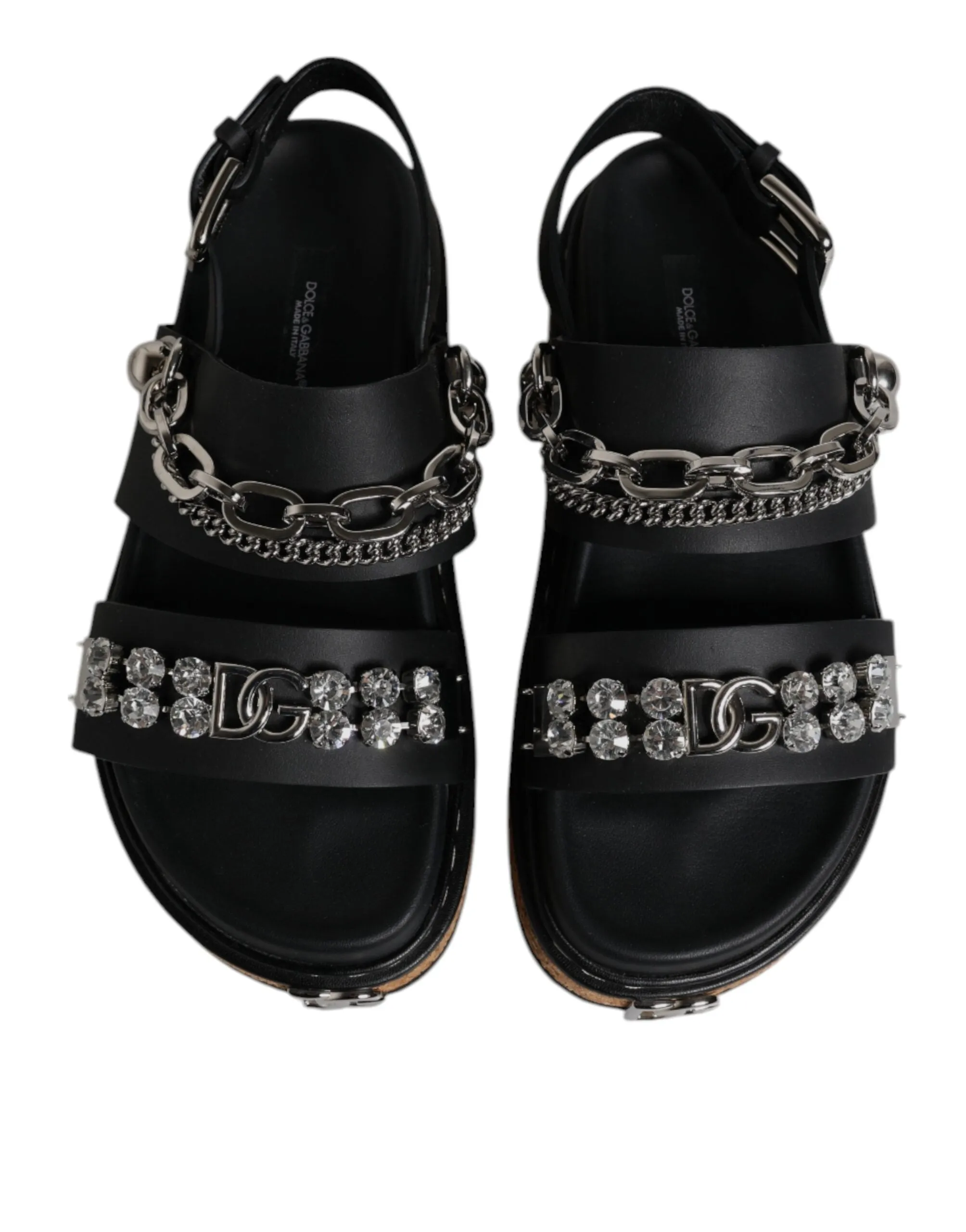 Dolce & Gabbana Crystal Embellish Strap Sandals Women's Shoes (Pre-Owned)