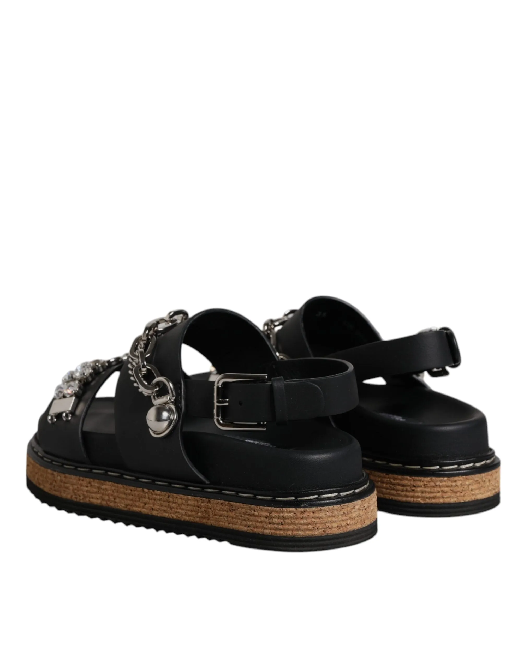Dolce & Gabbana Crystal Embellish Strap Sandals Women's Shoes (Pre-Owned)