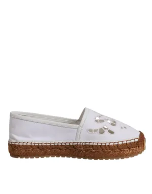 Dolce & Gabbana Logo Eyelet Slip On Espadrilles Women's Shoes