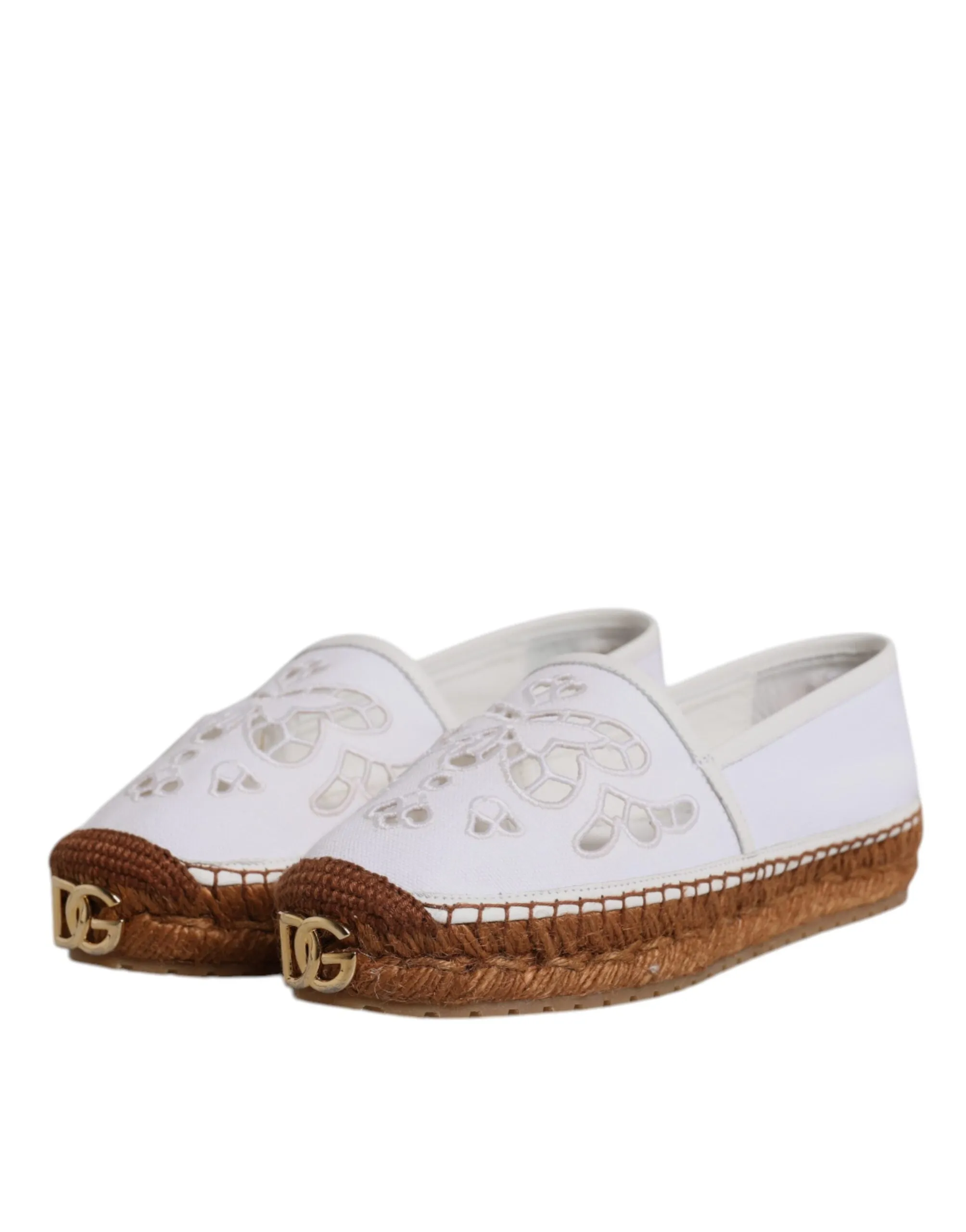 Dolce & Gabbana Logo Eyelet Slip On Espadrilles Women's Shoes