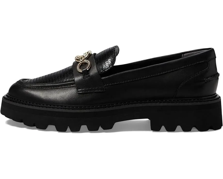 Dolce Vita Mambo Loafers Women's US 7 Black Leather Platform Casual Shoes KHD217