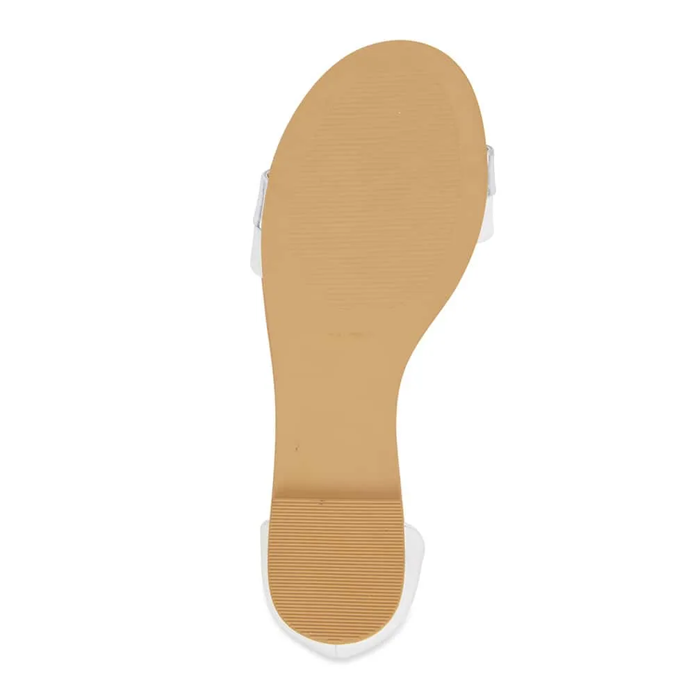 Domino Sandal in White Leather