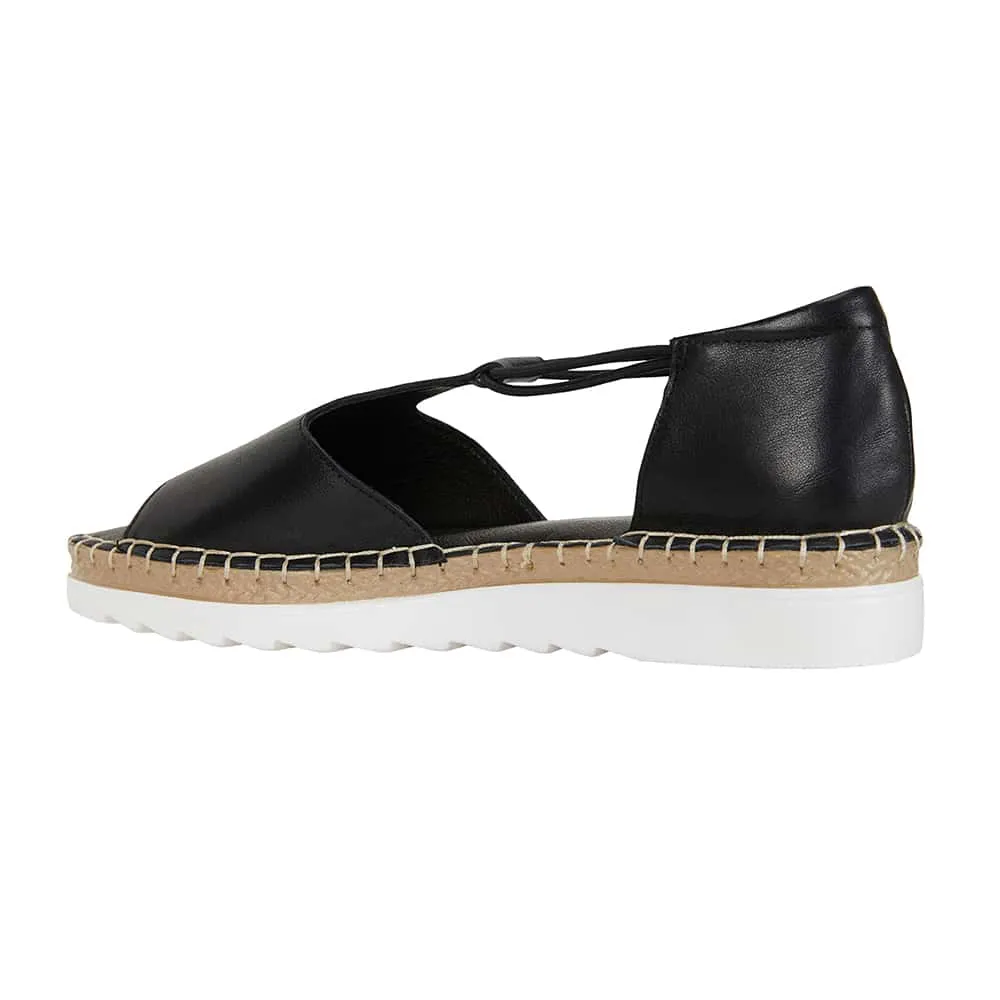 Eddie Sandal in Black Leather