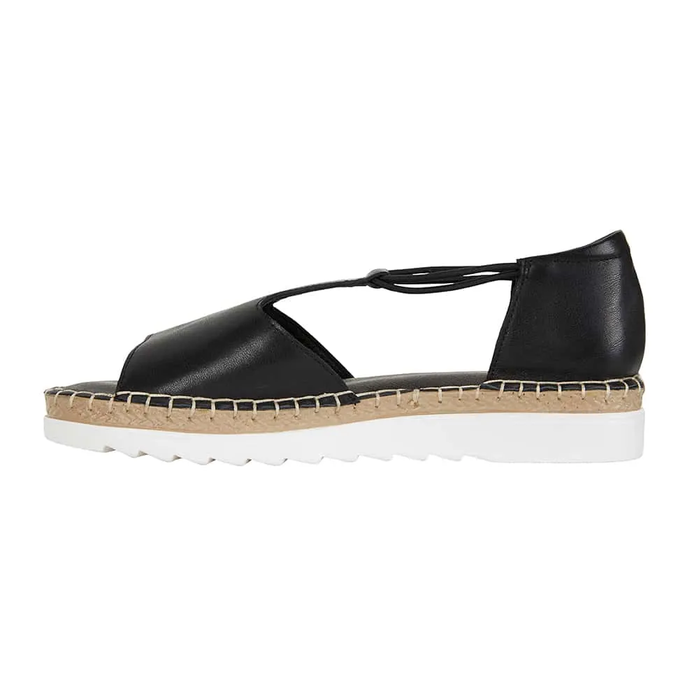 Eddie Sandal in Black Leather