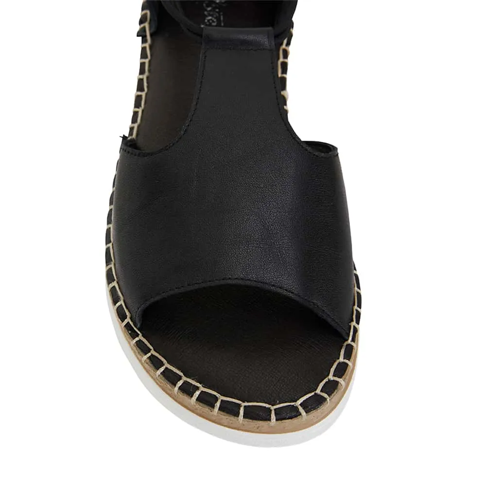 Eddie Sandal in Black Leather