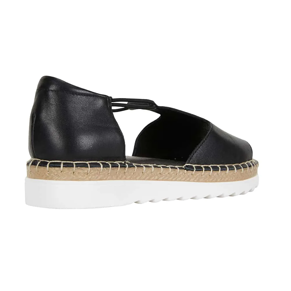 Eddie Sandal in Black Leather