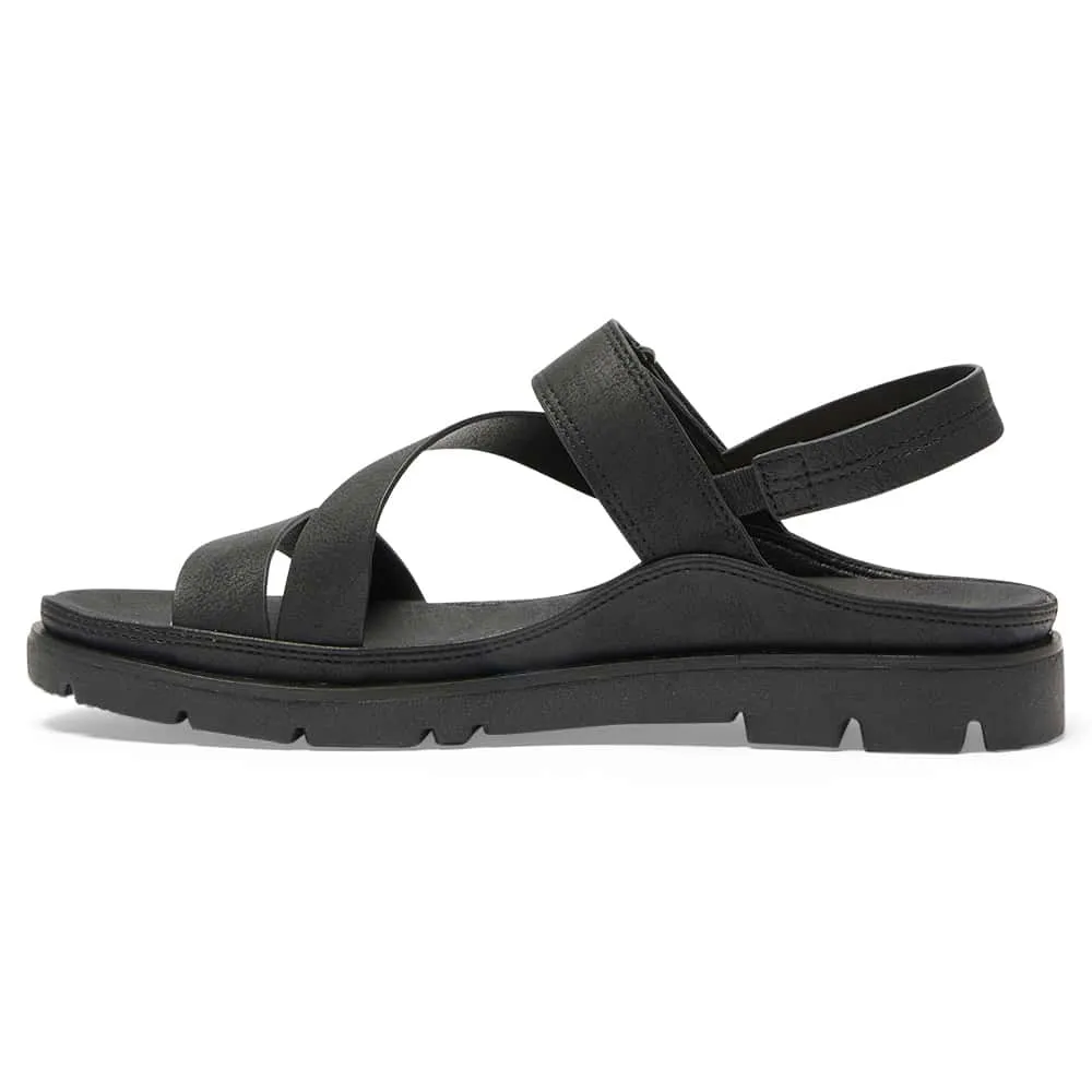 Egypt Sandal in Black On Black