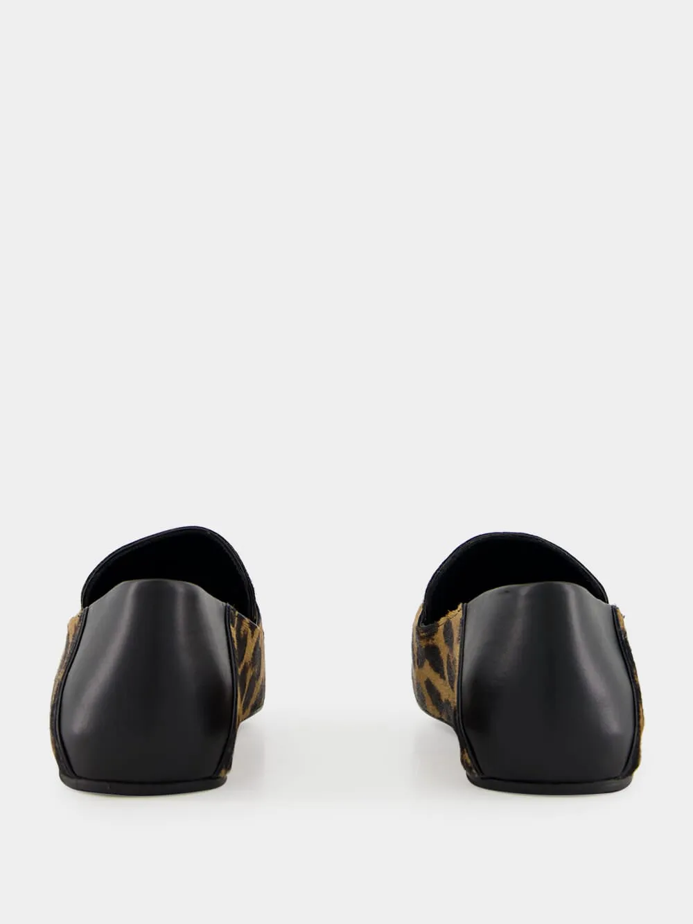 Elaine Leopard-Print Loafers with Gold Ornament