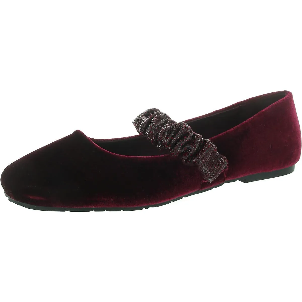ELEMA JEWEL Womens Embellished Manmade Mary Janes