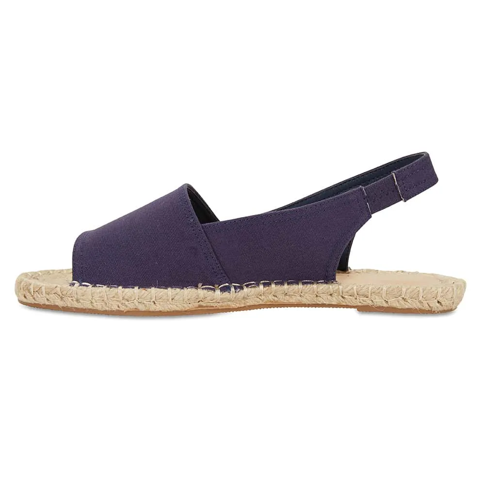 Elvira Espadrille in Navy Canvas