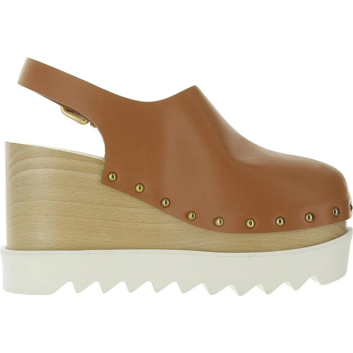 Elyse Womens Studded Faux Leather Slingbacks