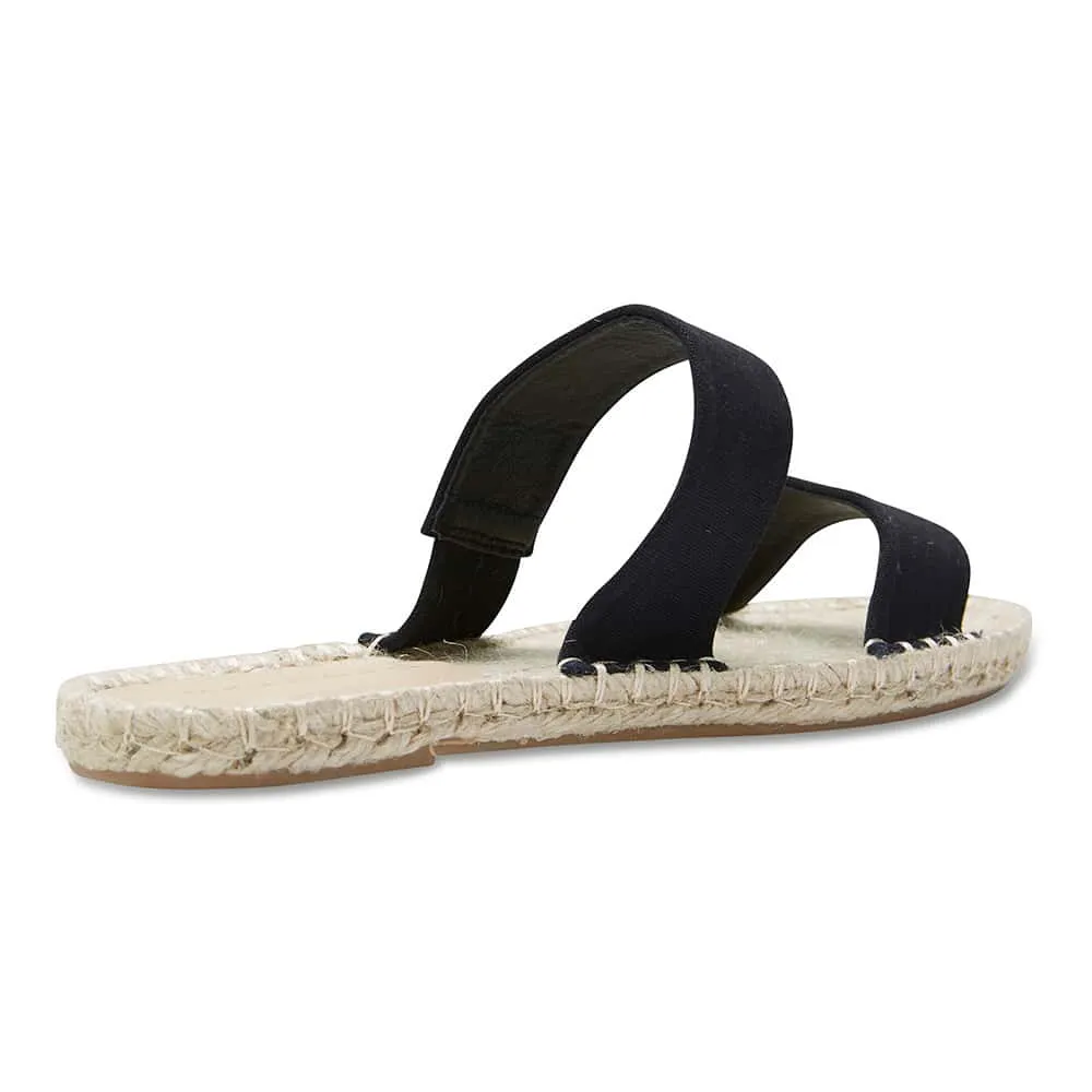 Embassy Sandal in Black Canvas