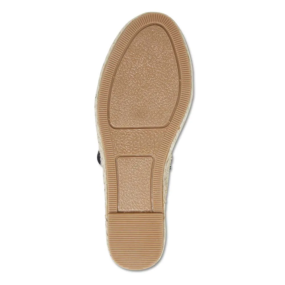 Embassy Sandal in Black Canvas