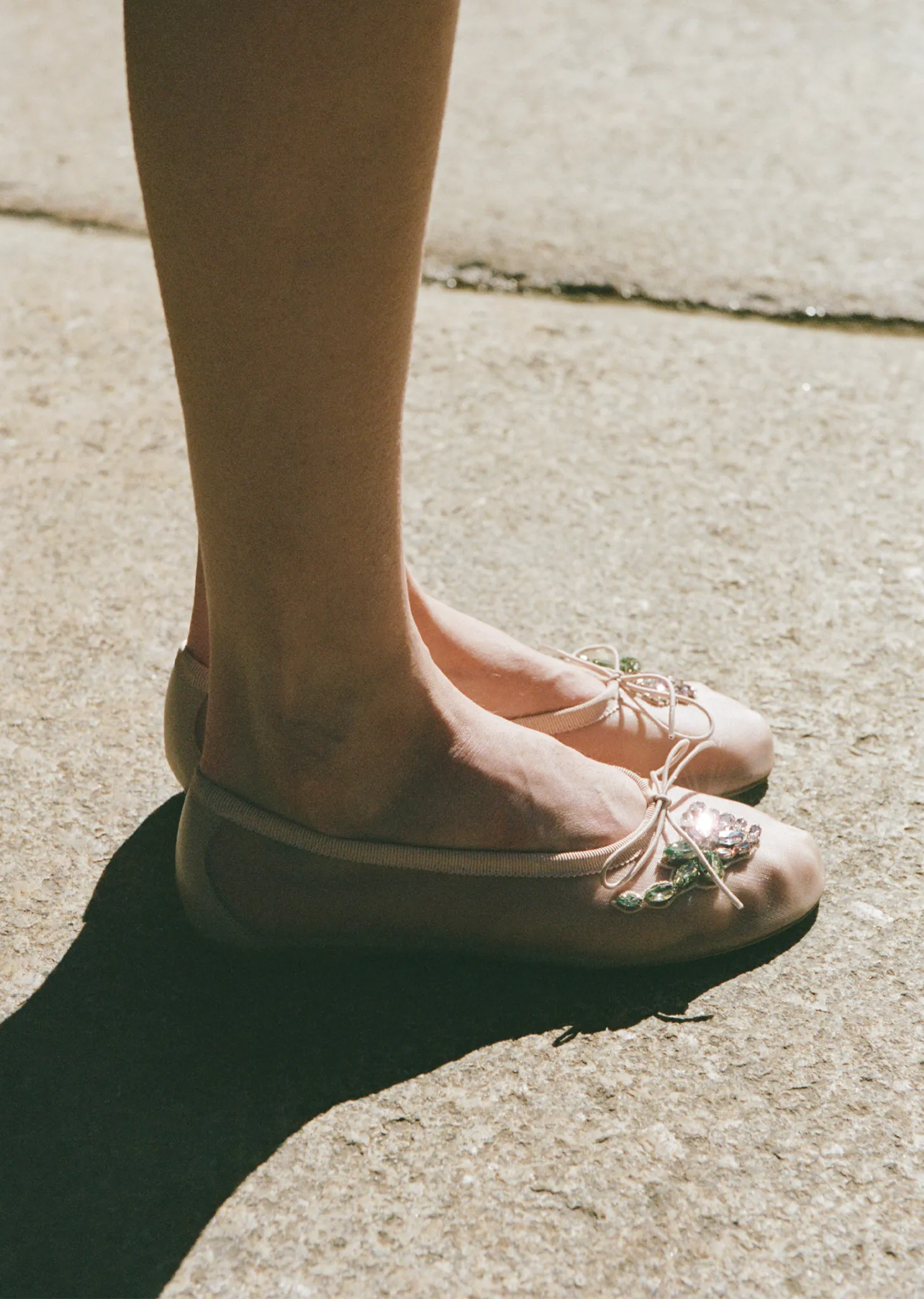 Embellished Mesh Ballerina
