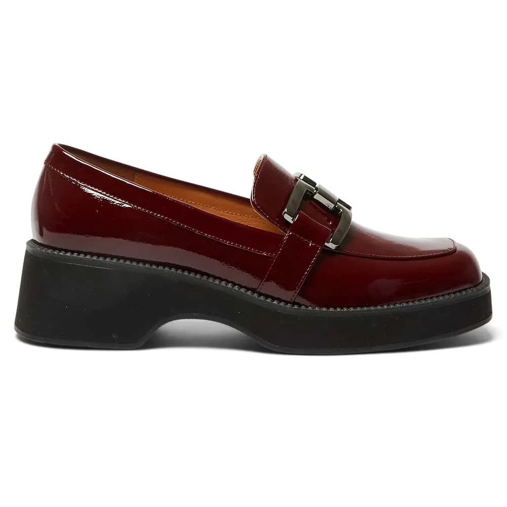Emma Loafer in Wine Patent