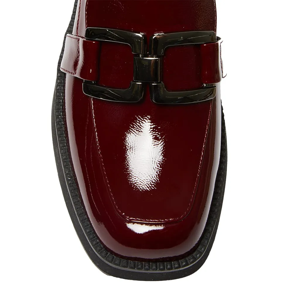 Emma Loafer in Wine Patent