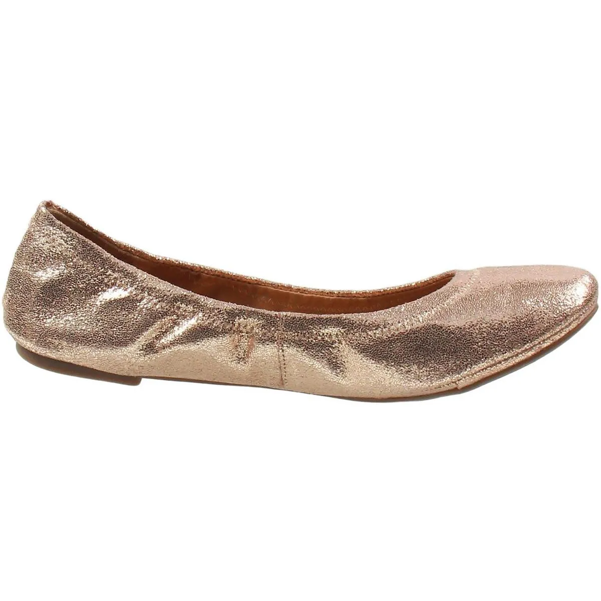 Emmie Womens Leather Slip On Ballet Flats