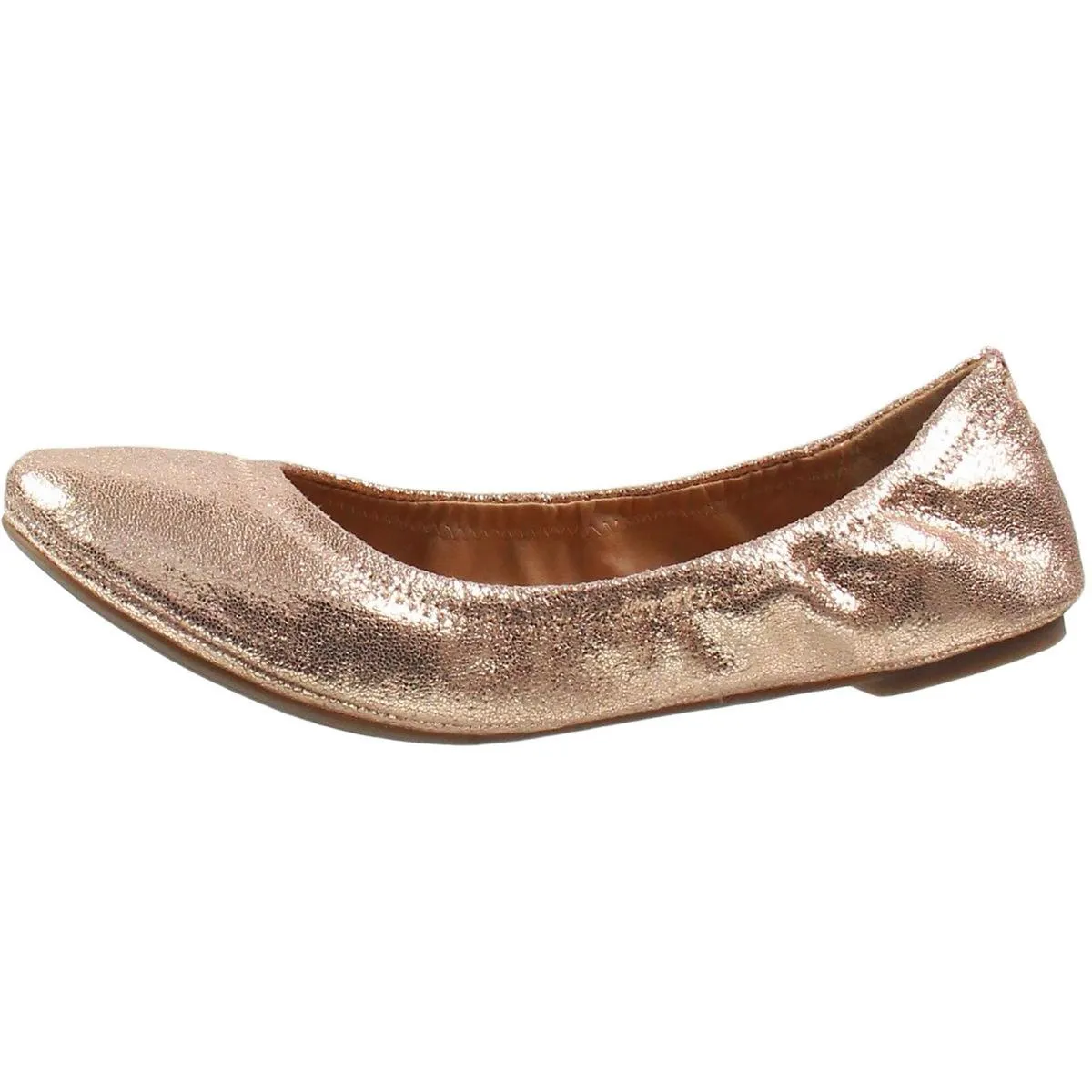 Emmie Womens Leather Slip On Ballet Flats
