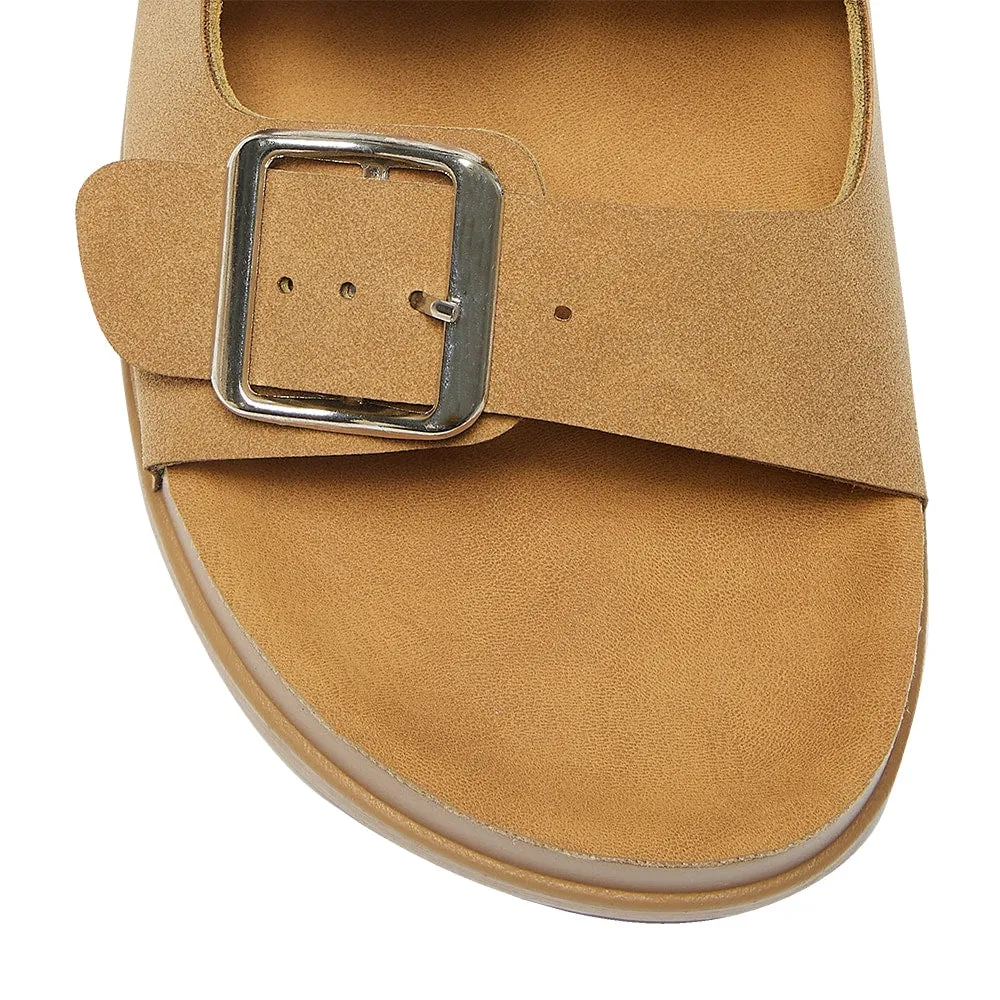 Essex Slide in Taupe Micro