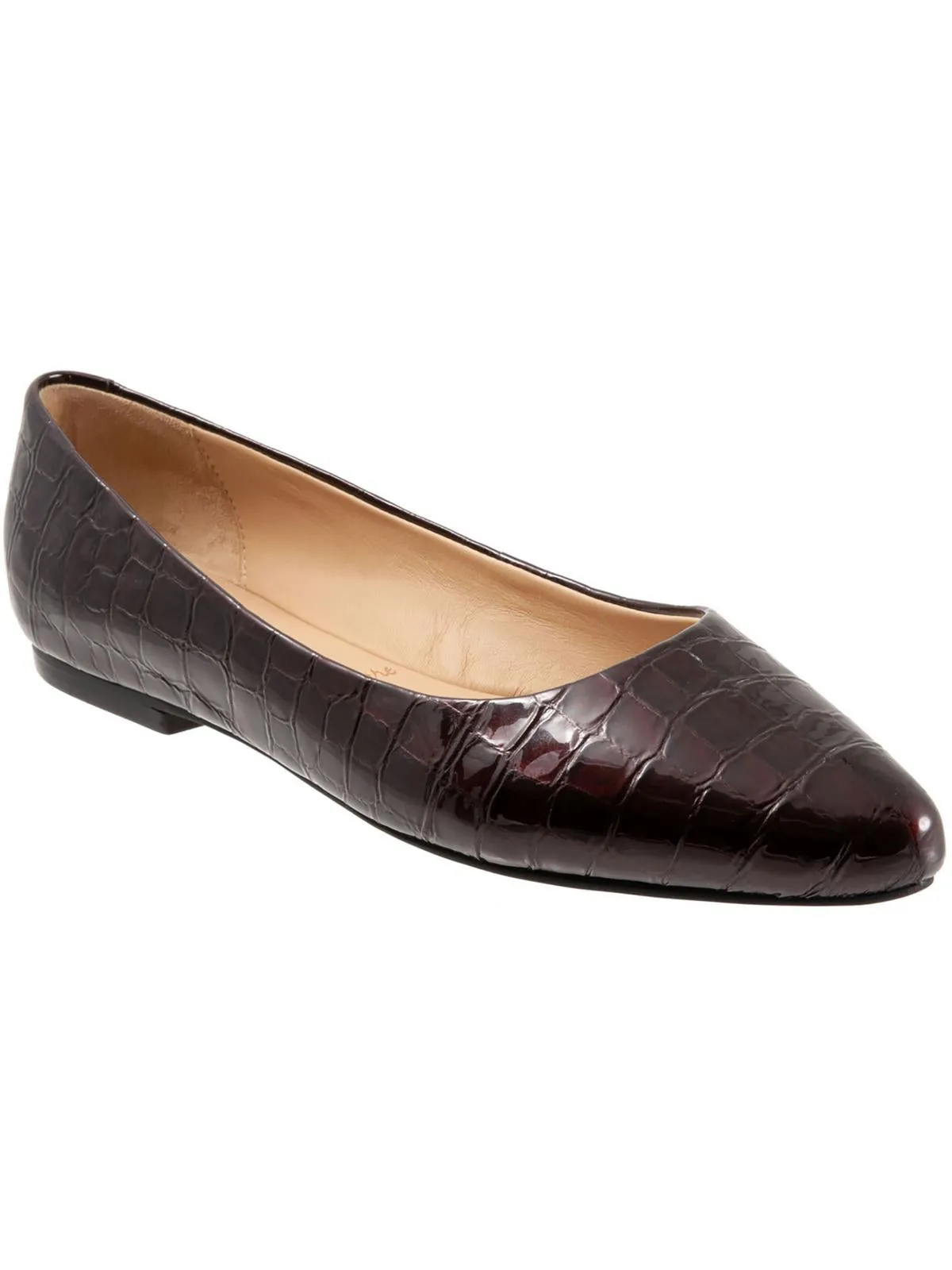 Estee Womens Leather Slip On Flats