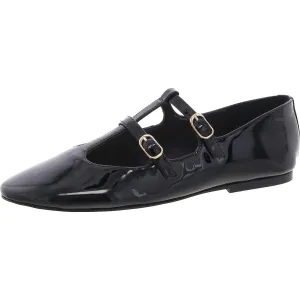 EVIE Womens Buckle Patent Leather Mary Janes