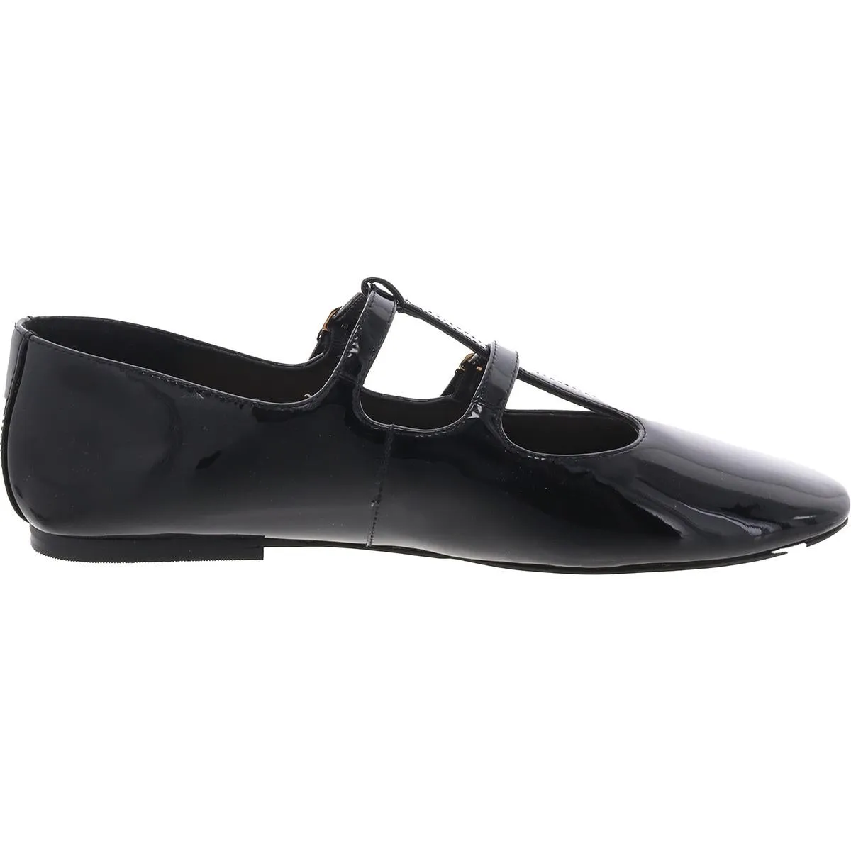 EVIE Womens Buckle Patent Leather Mary Janes