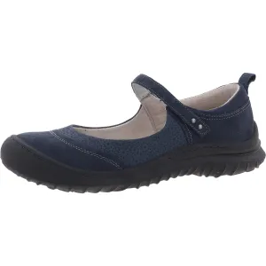 Ezra Womens Pattern Leather Mary Janes