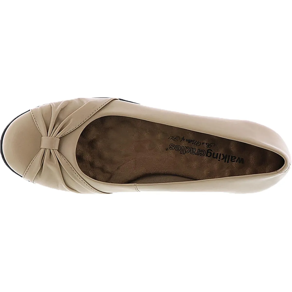 Fall Womens Leather Bow Ballet Flats