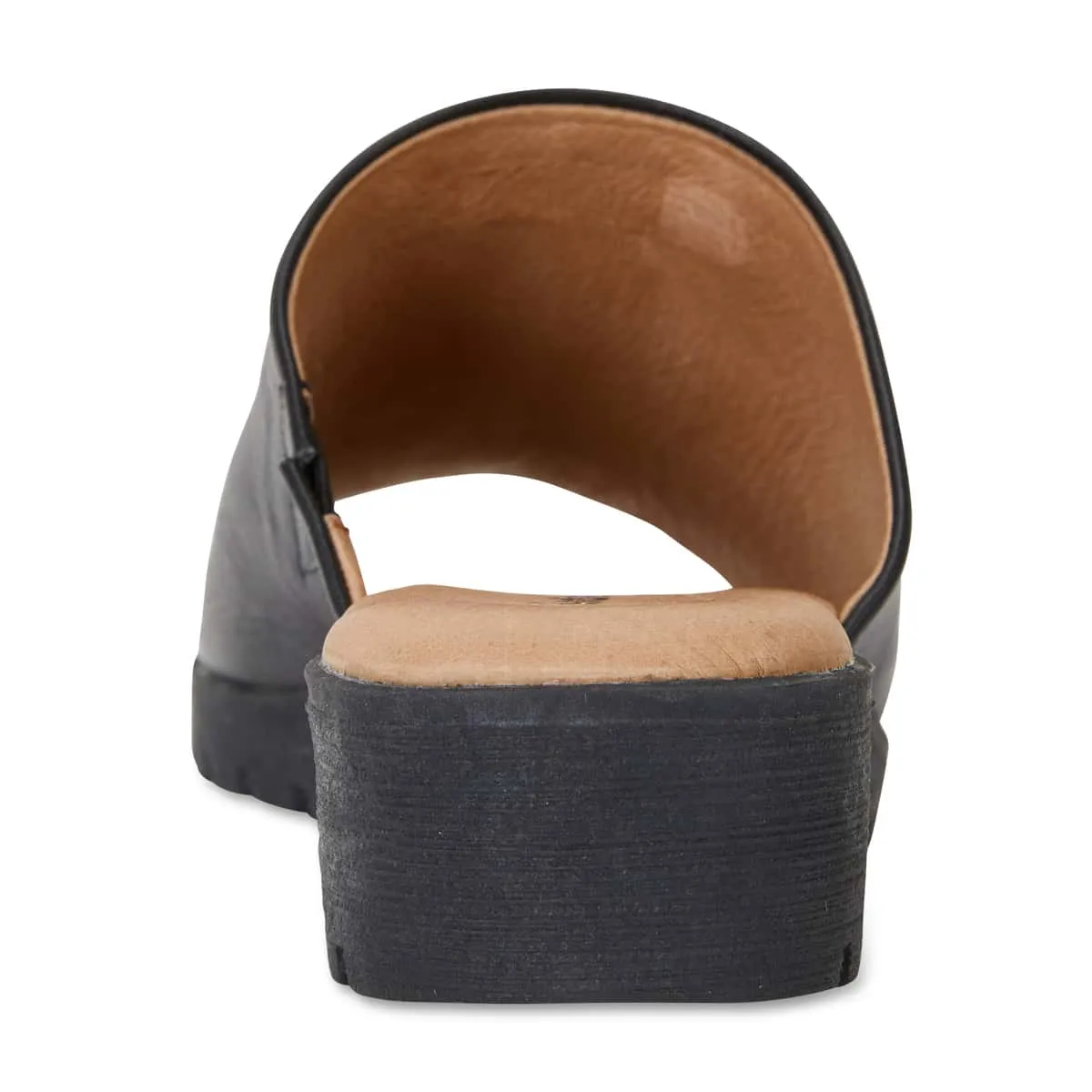 Fate Slide in Black Leather