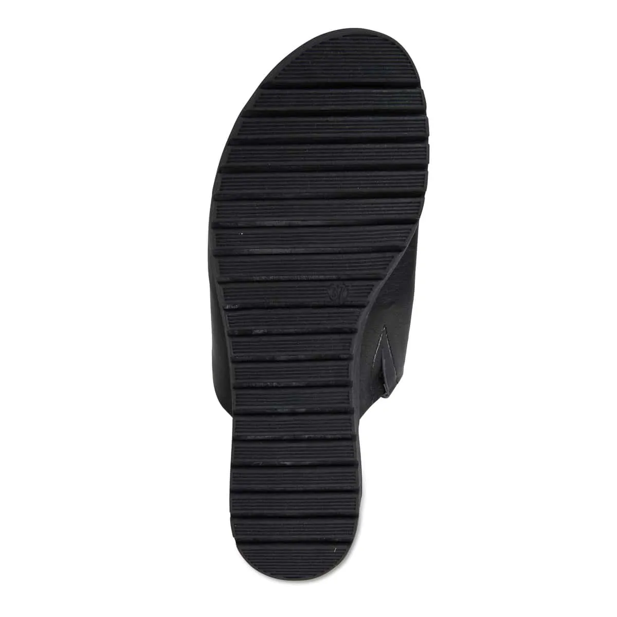 Fate Slide in Black Leather