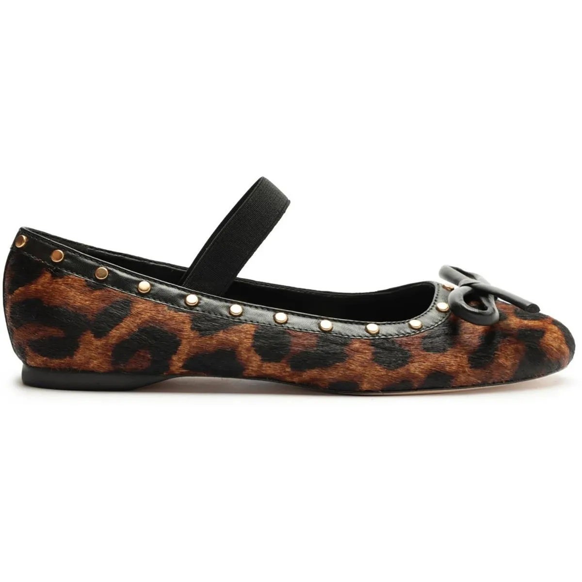 FECHADO SALTO RASTEIRO Womens Bow Calf Hair Ballet Flats