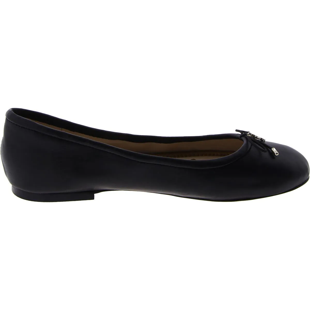 Felicia Womens Leather Embellished Ballet Flats