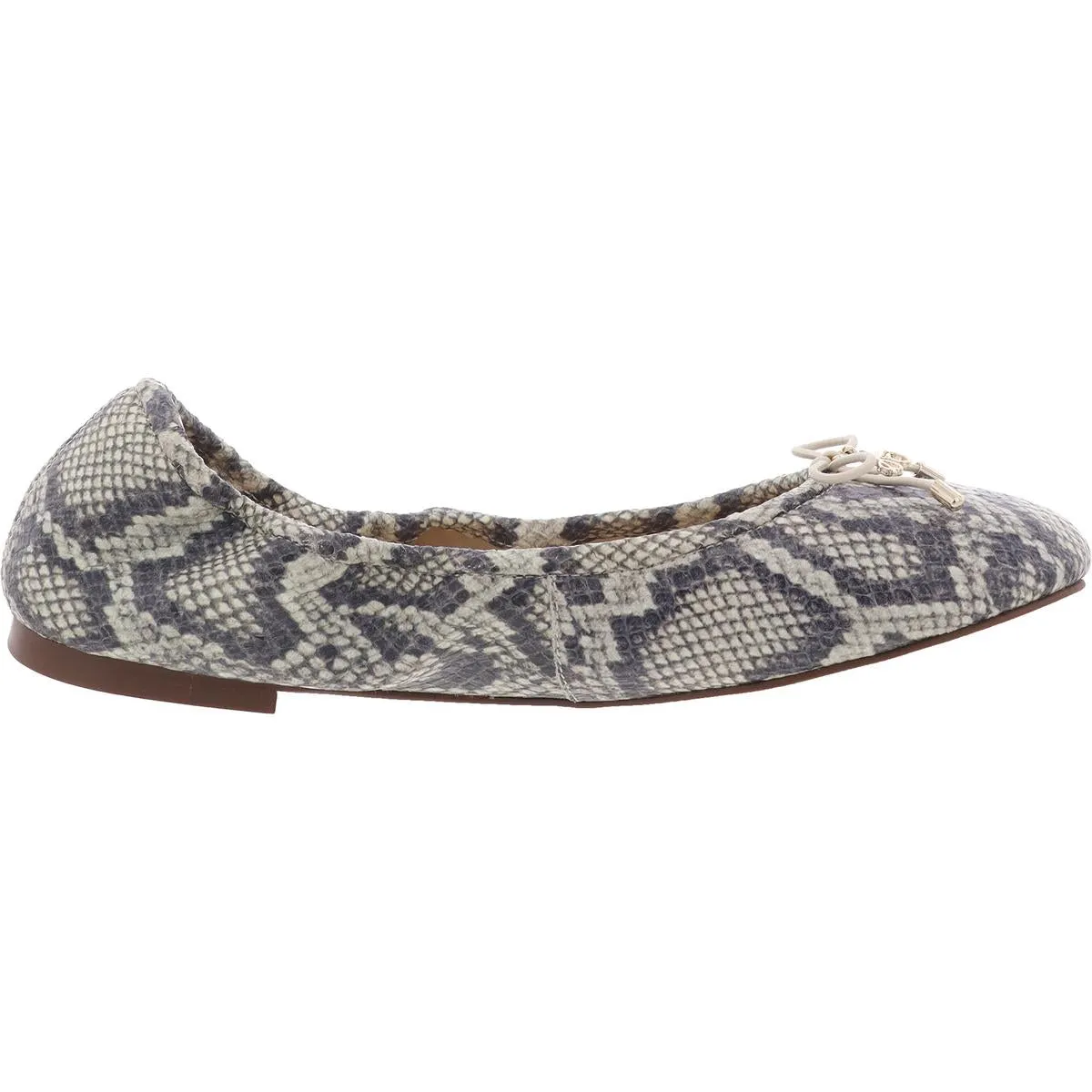 Felicia Womens Leather Embellished Ballet Flats