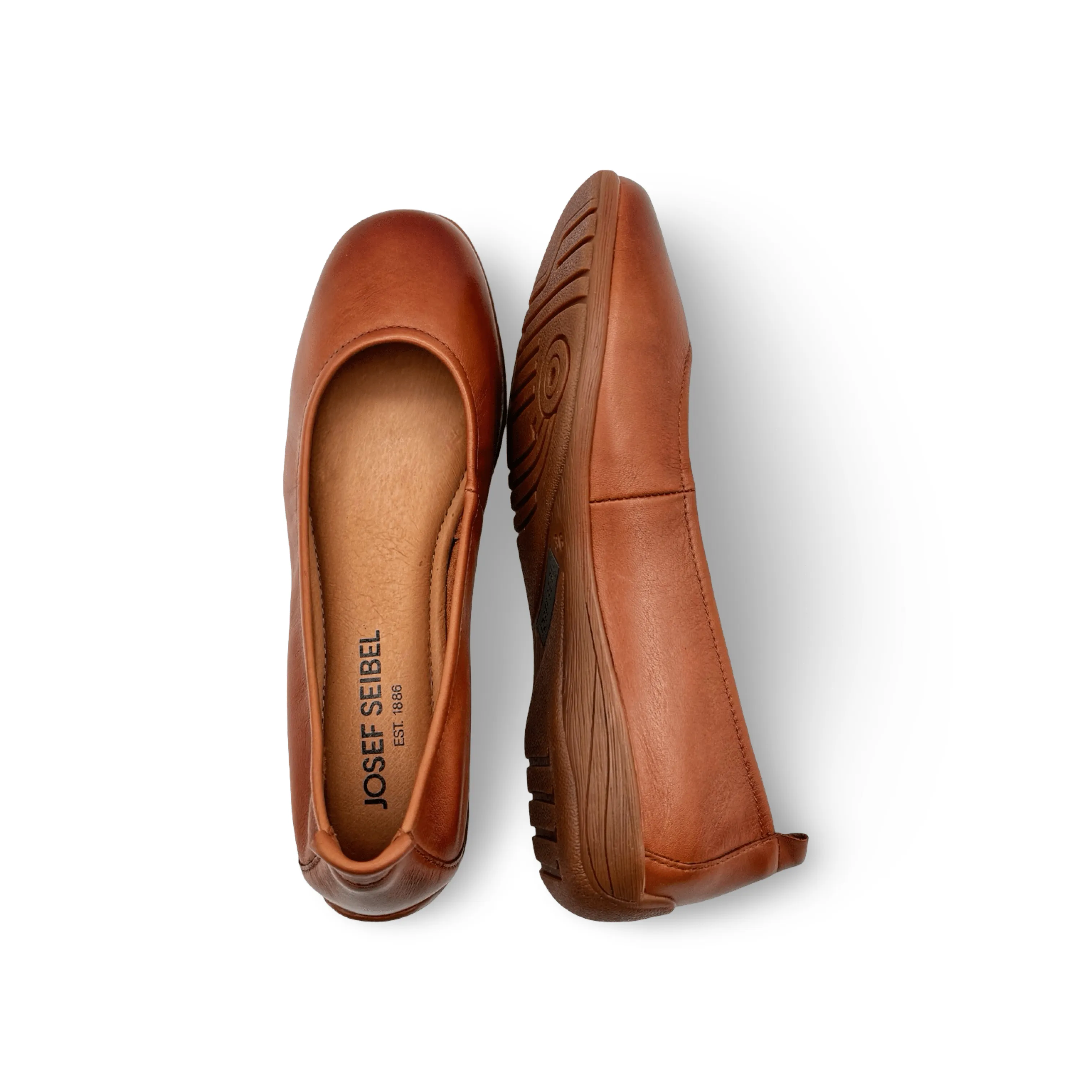 Fenja Camel Leather Flat