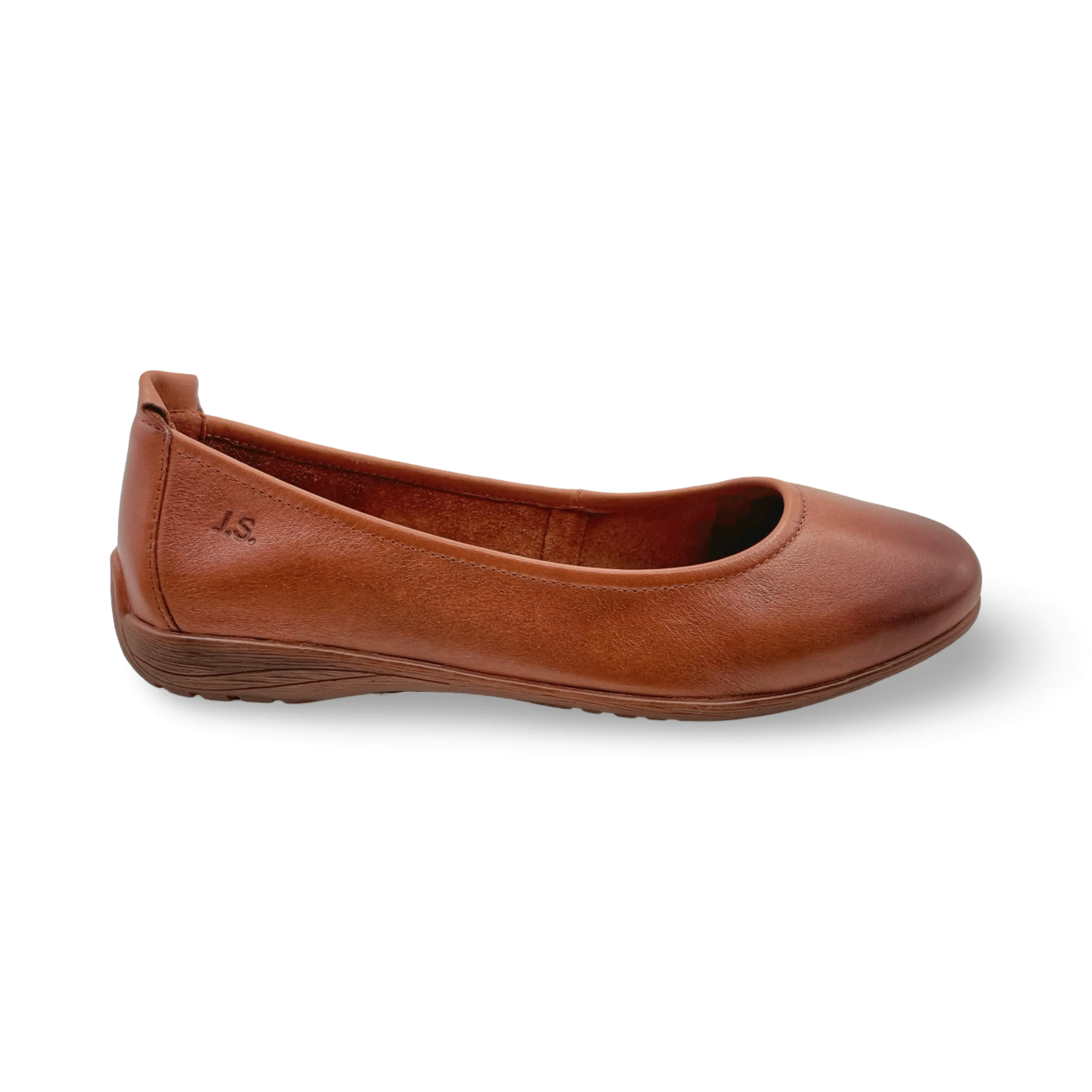 Fenja Camel Leather Flat