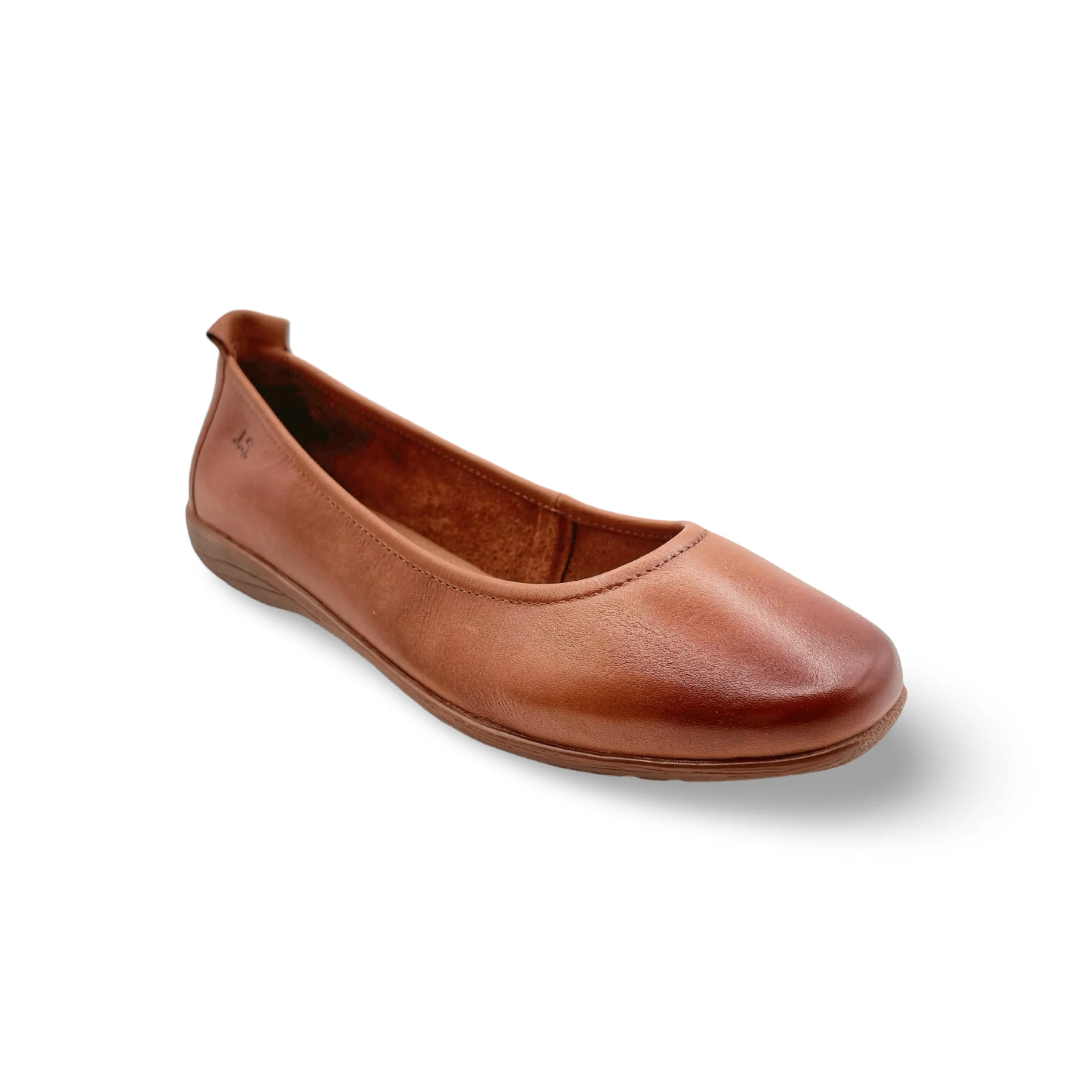 Fenja Camel Leather Flat