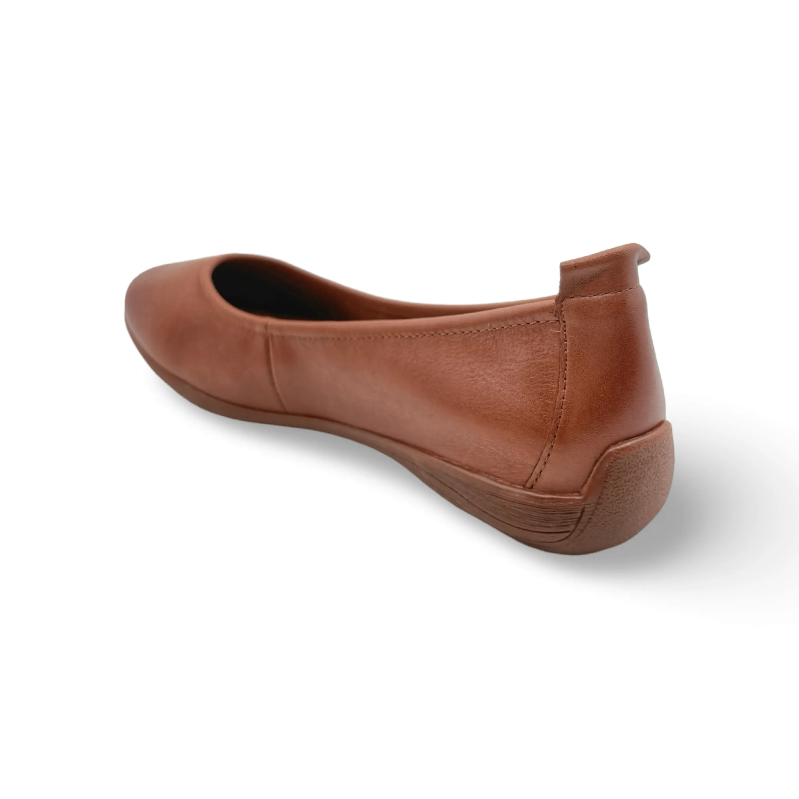 Fenja Camel Leather Flat