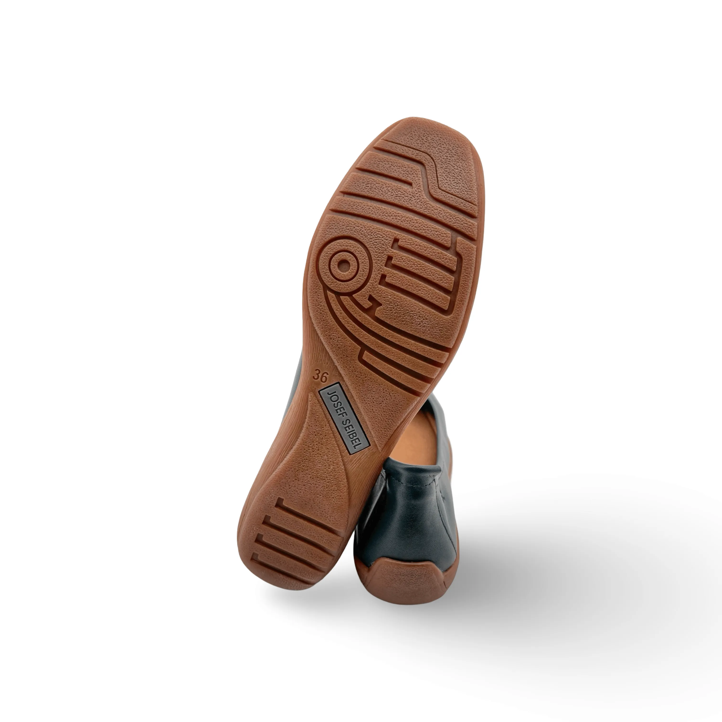 Fenja Navy Leather Flat