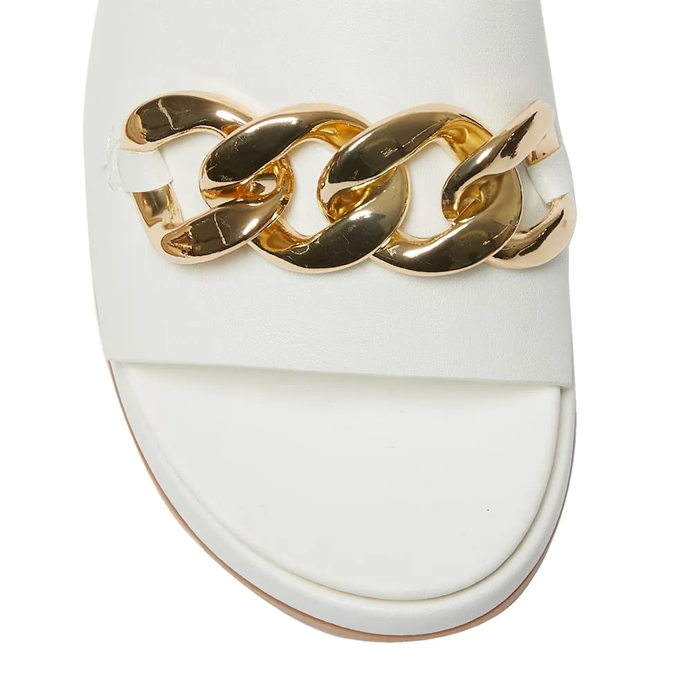 Fiona Slide in White Smooth
