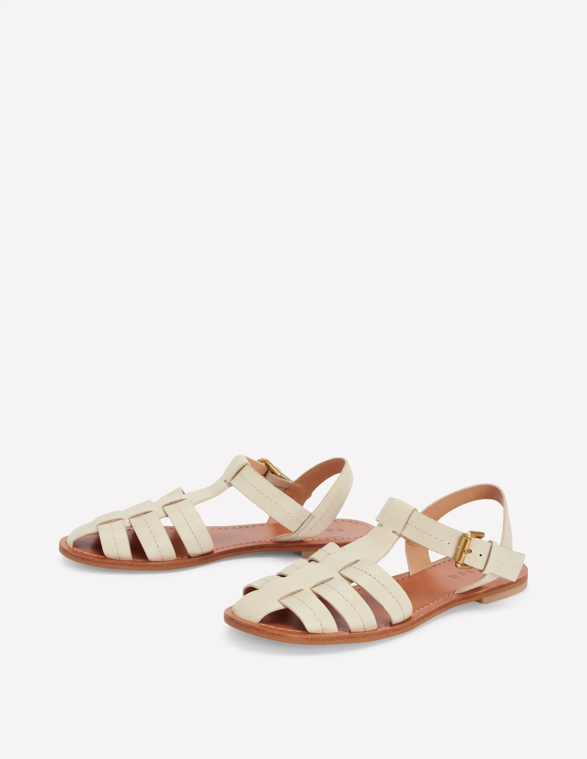 Fisherman Flat Sandals-Ecru