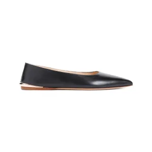 Fleur Black Lamb Leather Ballerinas
